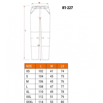 Spodnie robocze PREMIUM, 100% bawełna, ripstop, rozmiar XL 81-227-XL GTX (81-227-XL)